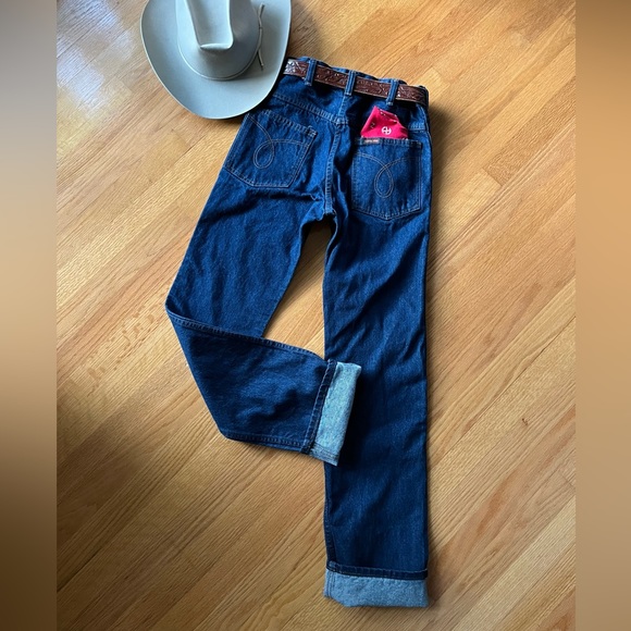 Vintage 70s Saddle King Ranch Jeans High Waisted Jeans Sz 28 x 32 - Picture 5 of 14